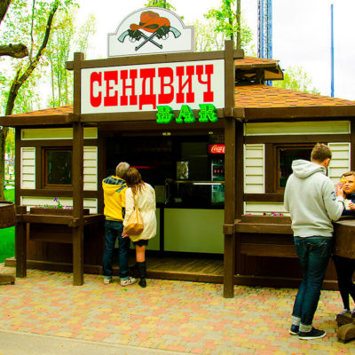 Реклама киоска СЕНДВИЧ бар