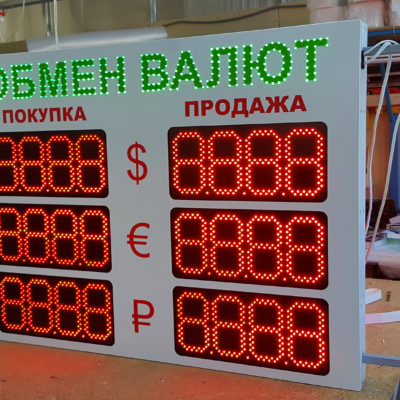 Светодиодное табло обмена валют