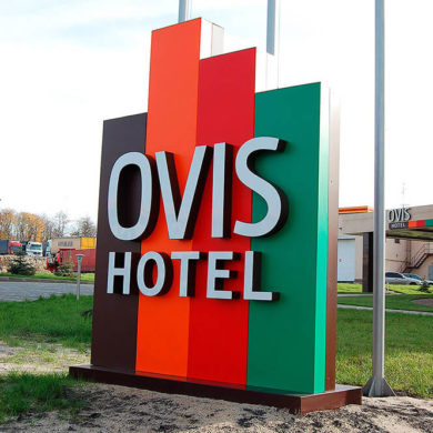 Стела OVIS HOTEL с лед подсветкой