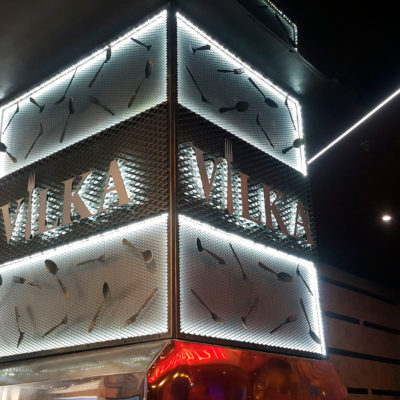Вывеска VILKA с лед подсветкой