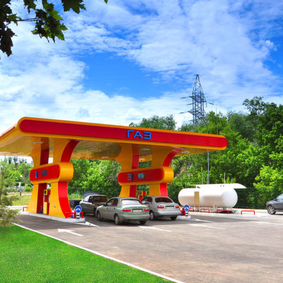 Навес с буквами ГАЗ