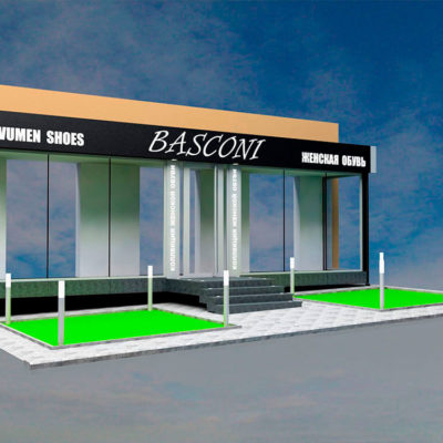 Дизайн фасада магазина Basconi