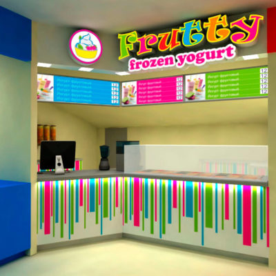 Макет точки питания Frutty frozen yogurt