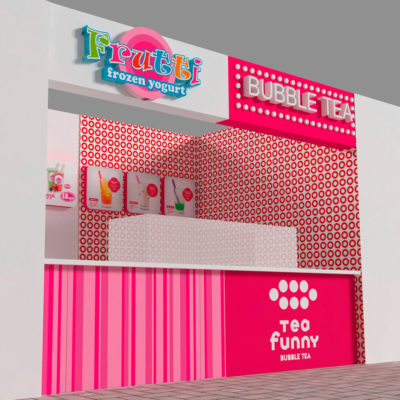 Макет точки кафе Frutti frozen yogurt