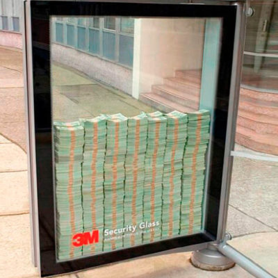 Лайтбокс с деньгами 3M Security Glass