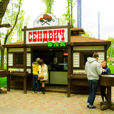 Вывеска СЕНДВИЧ BAR с лед подсветкой