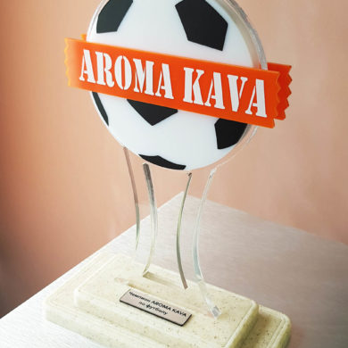 Сувенир AROMA KAVA с футбольной атрибутикой