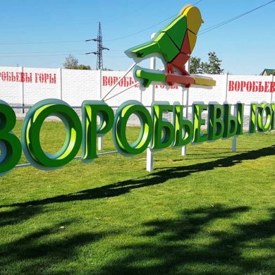 Обьёмные световые буквы Воробьёвы Горы